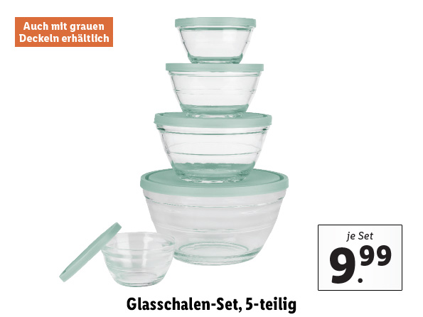 Glasschalen-Set, 5-teilig