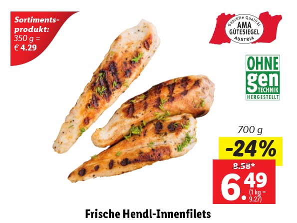 Frische Hendl-Innenfilets