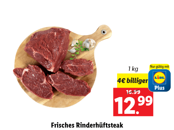  Frisches Rinderhüftsteak 
