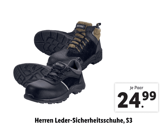  Herren Leder-Sicherheitsschuhe, S3