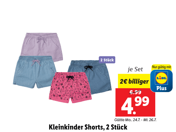  Kleinkinder Shorts, 2 Stück