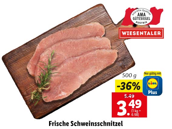 Frische Schweinsschnitzel