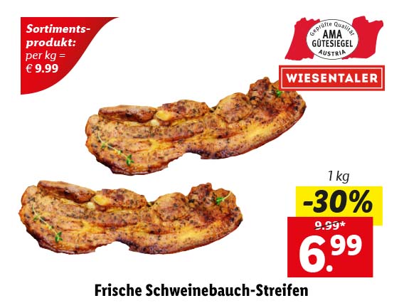  Frische Schweinebauch-Streifen 