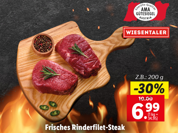  Frisches Rinderfilet-Steak 