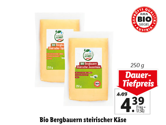  Bio Bergbauern steirischer Käse 