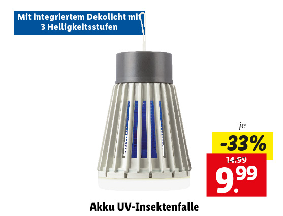  Akku UV-Insektenfalle 