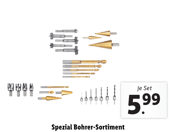 Spezial Bohrer-Sortiment