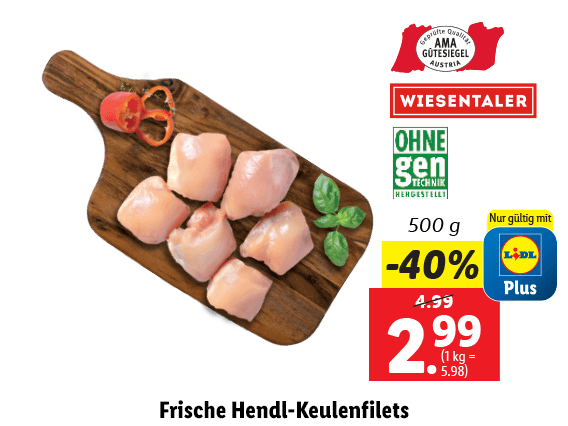 Frische Hendl-Keulenfilets