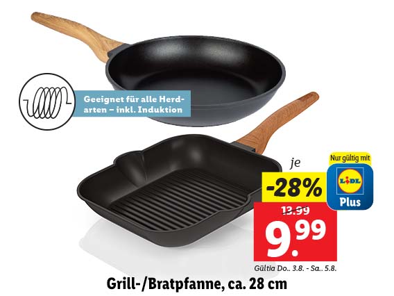  Grill-/​Bratpfanne, ca. 28 cm 
