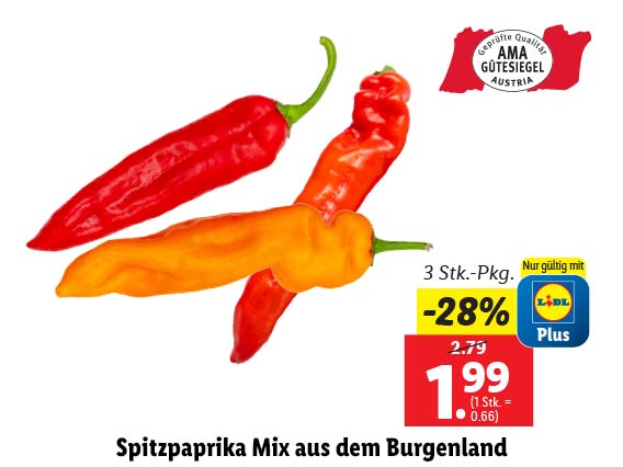 Spitzpaprika Mix aus dem Burgenland