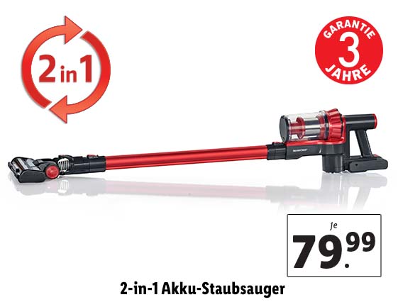 2-in-1 Akku-Staubsauger