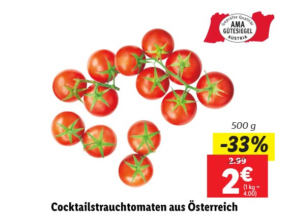 Cocktailstrauchtomaten aus Österreich