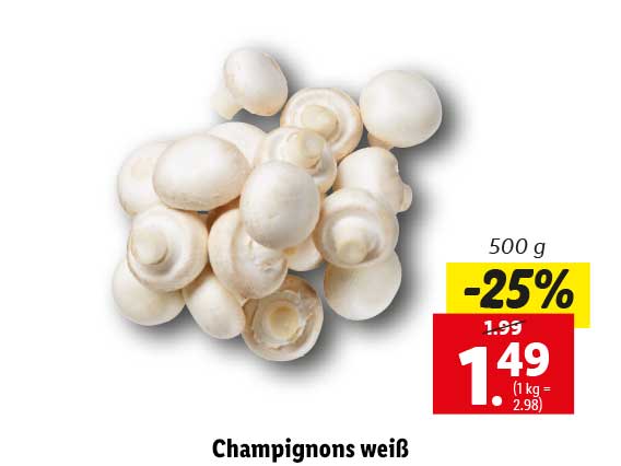 Champignons weiß