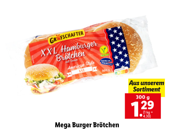  Mega Burger Brötchen 