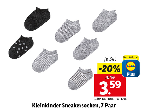  Kleinkinder Sneakersocken, 7 Paar