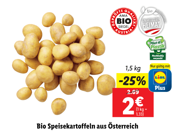  Bio Speisekartoffeln aus Österreich