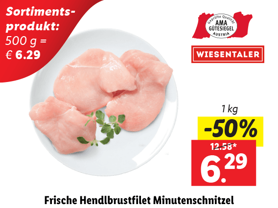 Frische Hendlbrustfilet Minutenschnitzel