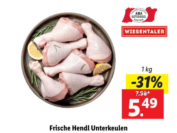 Frische Hendl Unterkeulen