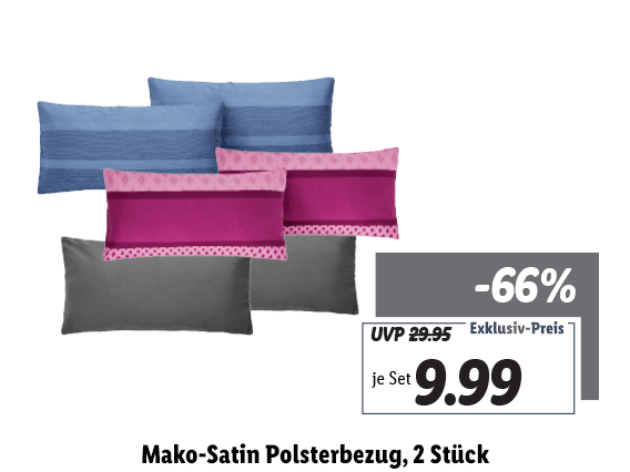 Mako-Satin Polsterbezug, 2 Stück