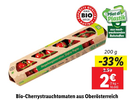  Bio-Cherrystrauchtomaten aus Oberösterreich