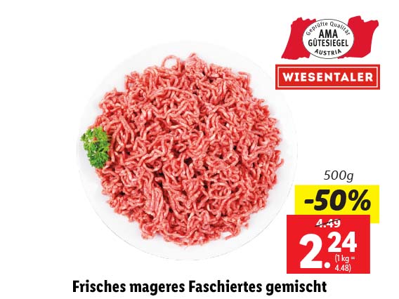  Frisches mageres Faschiertes gemischt 