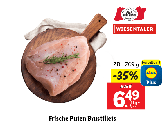  Frische Puten Brustfilets 