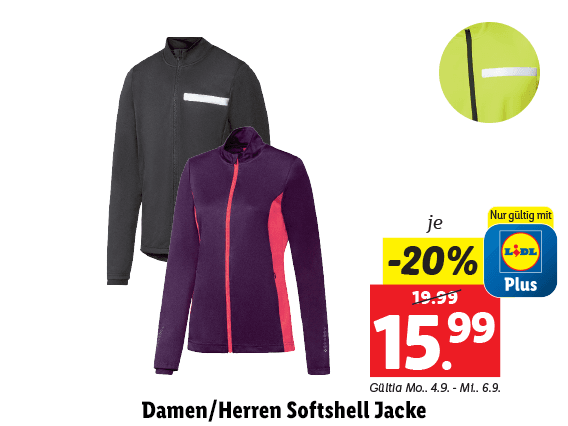  Damen/​Herren Softshell Jacke