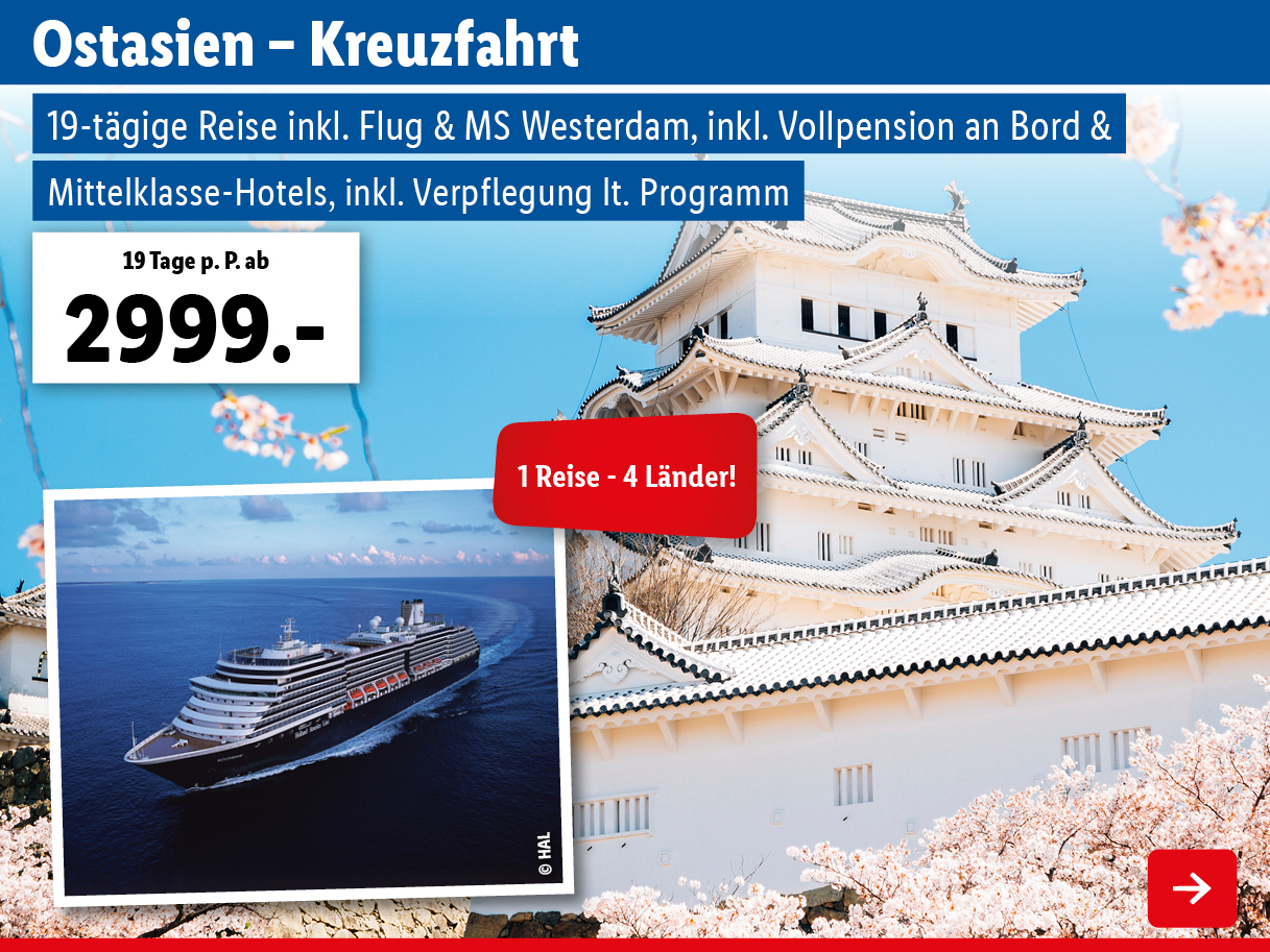Ostasien - Kreuzfahrt