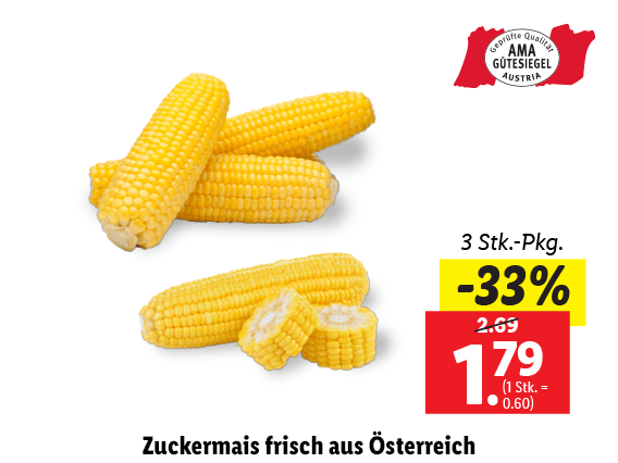  Zuckermais frisch aus Österreich