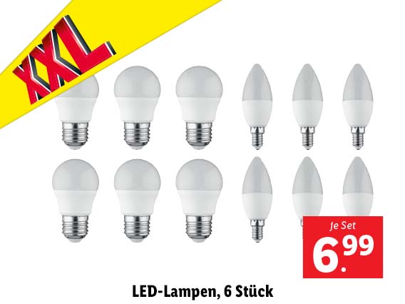  LED-Lampen, 6 Stück 