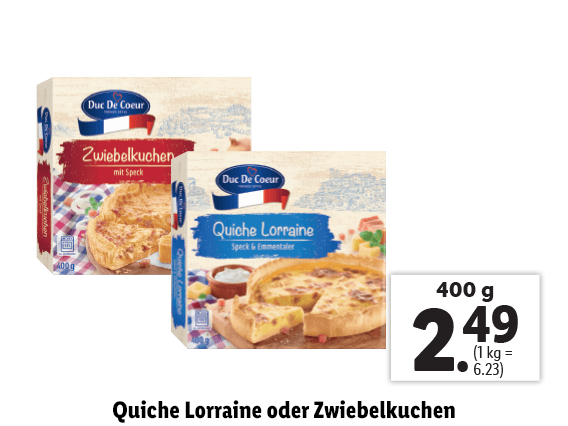 Quiche Lorraine oder Zwiebelkuchen