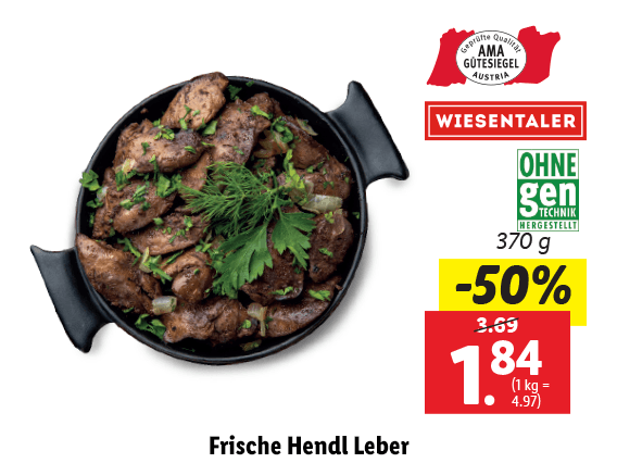 Frische Hendl Leber