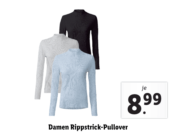 Damen Rippstrick-Pullover