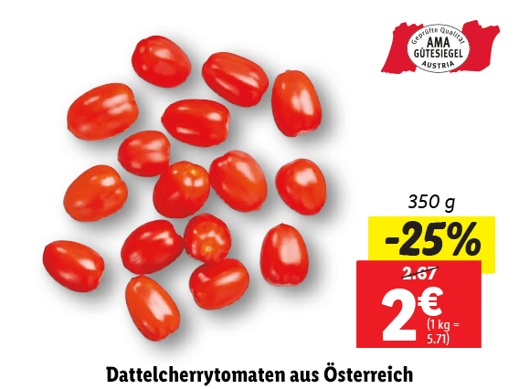 Dattelcherrytomaten aus Österreich