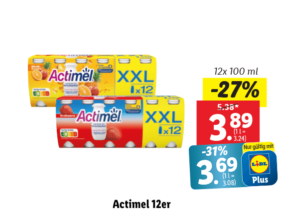 Danone Actimel 12er 