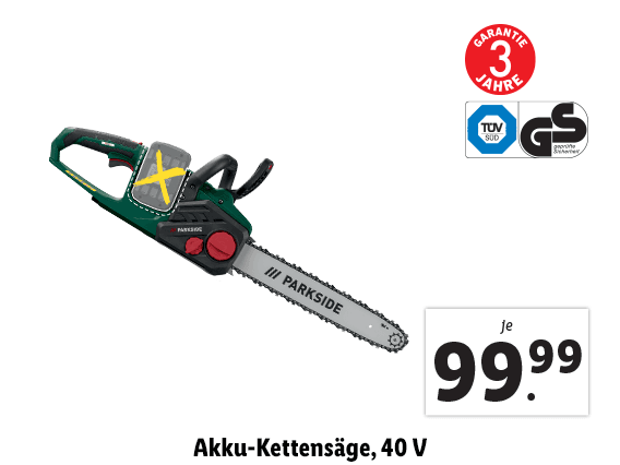  Akku-Kettensäge, 40 V 