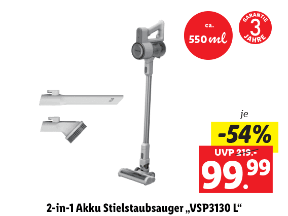 GRUNDIG 2-in-1 Akku Stielstaubsauger „VSP3130 L“