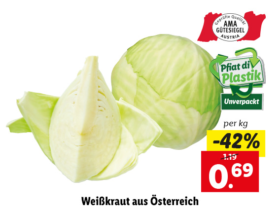 Weißkraut aus Österreich