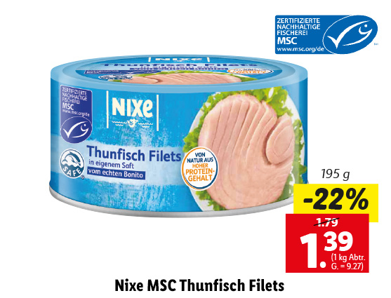 MSC Thunfisch Filets