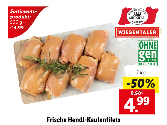 Frische Hendl-Keulenfilets