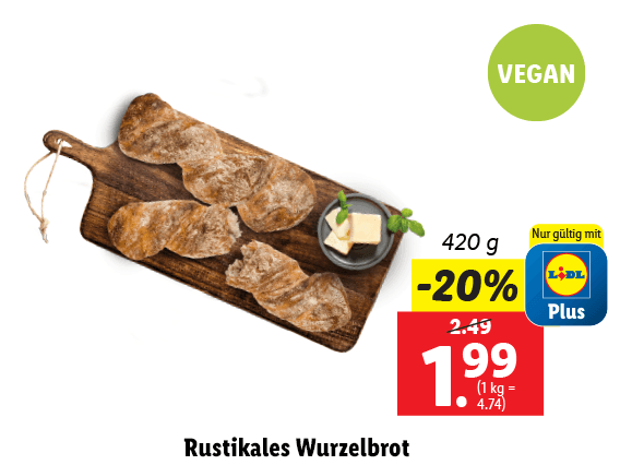 Rustikales Wurzelbrot
