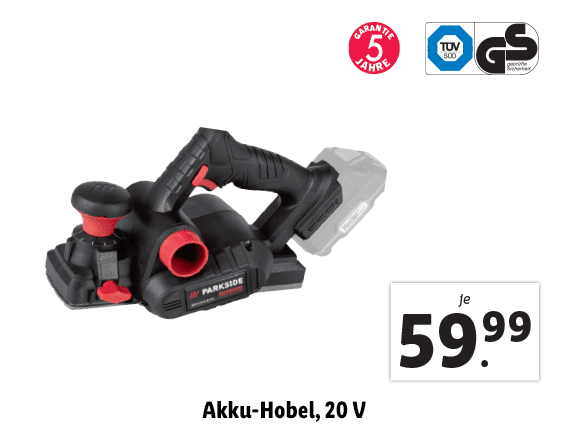 Akku-Hobel, 20 V