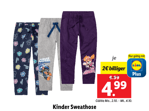 Kinder Sweathose