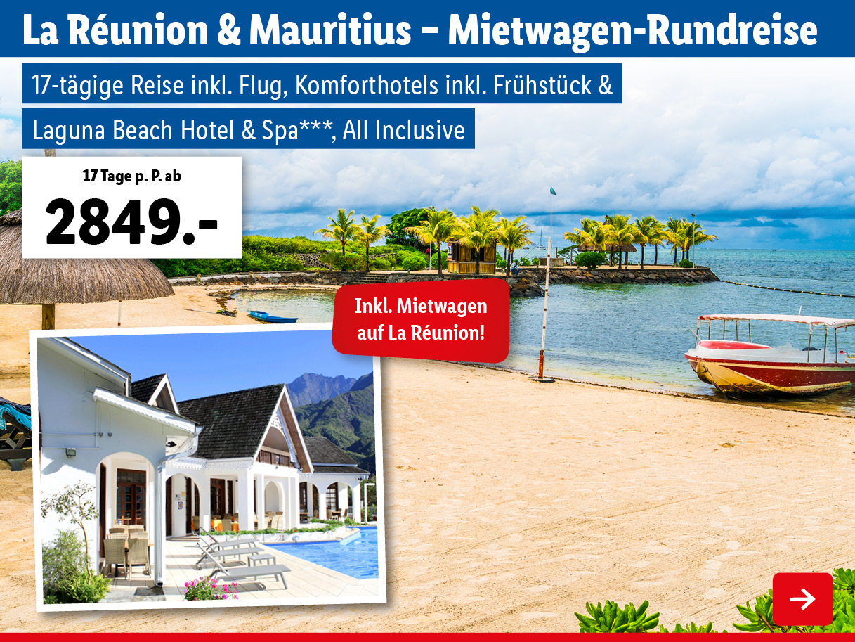 La Réunion & Mauritius - Mietwagen-Rundreise