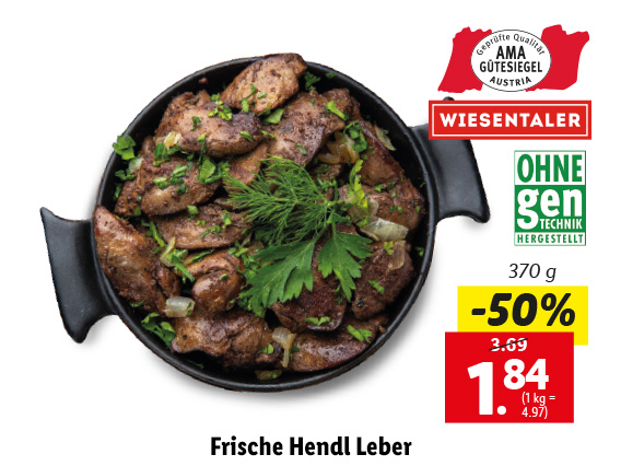 Frische Hendl Leber