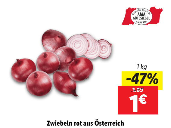 Zwiebeln rot aus Österreich