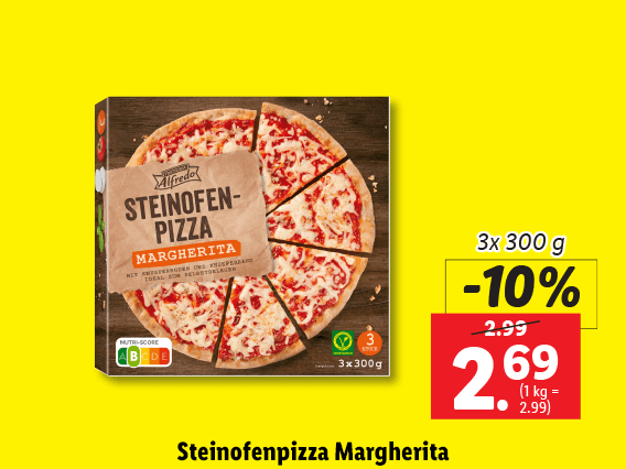 Steinofenpizza Margherita