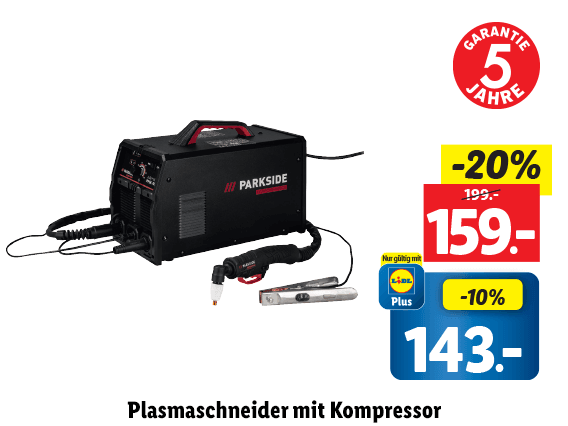 Plasmaschneider mit Kompressor