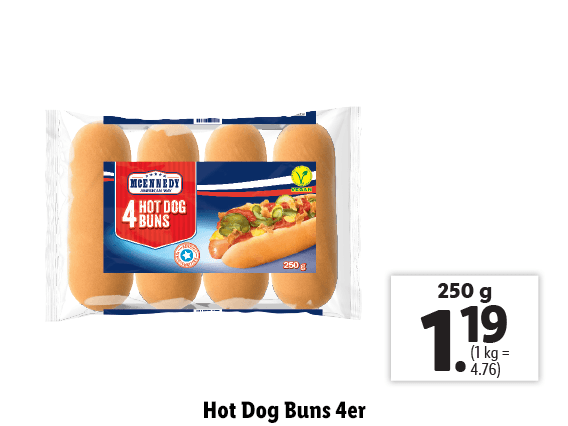 Hot Dog Buns 4er