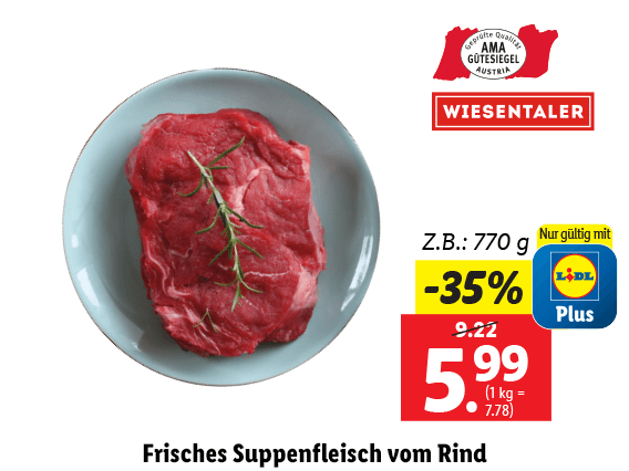 Suppenfleisch vom Rind